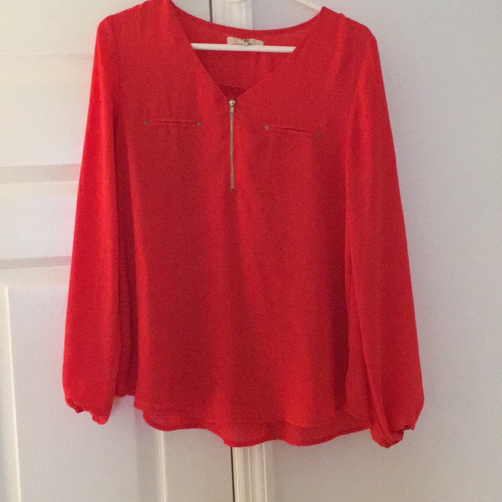 Red blouse